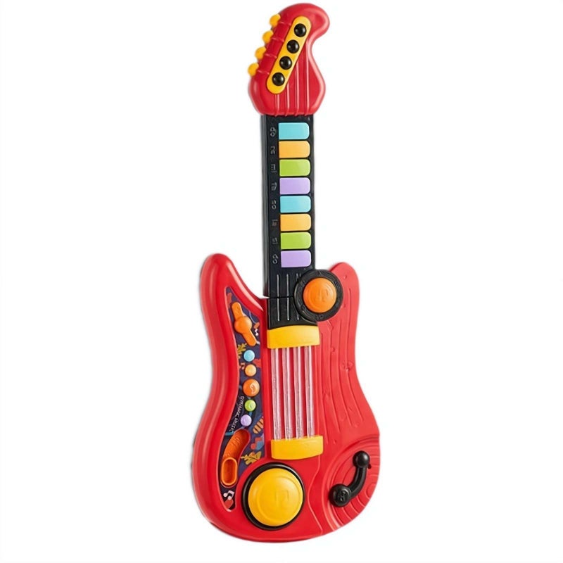 Kids Guitar,2 in 1 Musical Instruments,2-in-1 Electric Guitars & Piano for Toddlers,Adjustable Educational Toy,Light Up Music Toys for 3 4 5 Year Old Boys Girls Gifts - Image 1